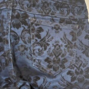 Free People jeans with black velvet detail.   Size 26